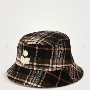 Isabel Marant Plaid Bucket Hat - Black, Brown, White - NEW with tags!